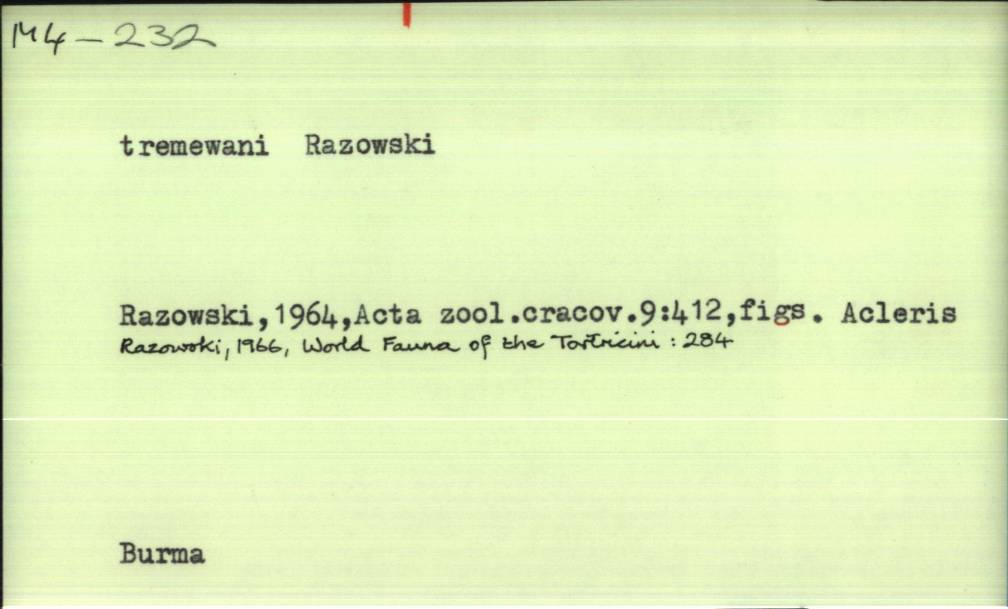 front of card